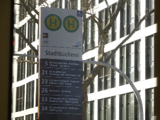 Haltestelle Stadtbücherei